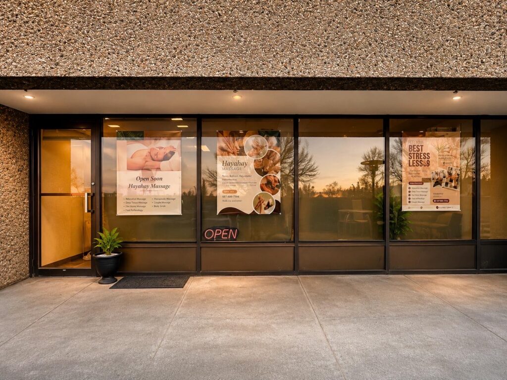 Registered massage services 17th Ave Calgary clinic entrance
